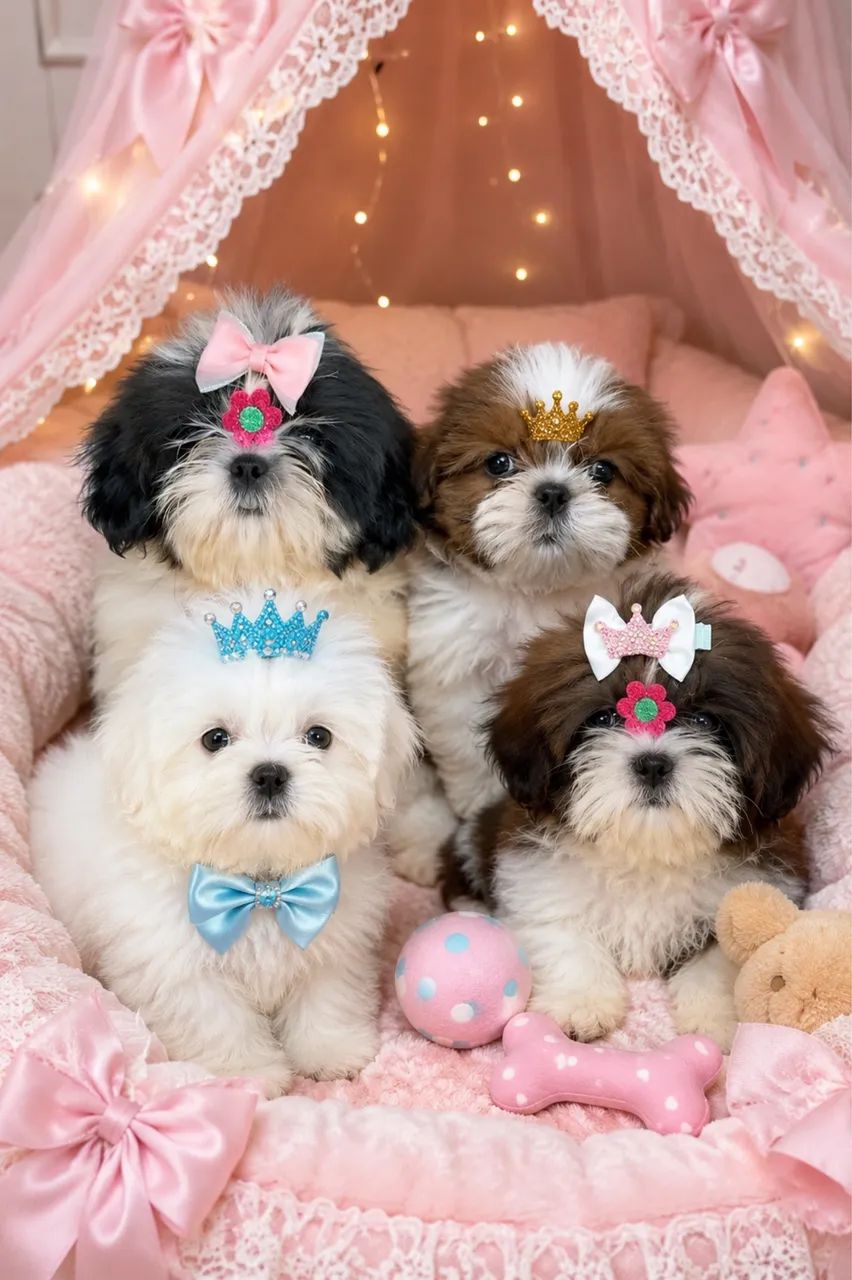 Shih tzus perfeitos em até 18x com kit grátis 
