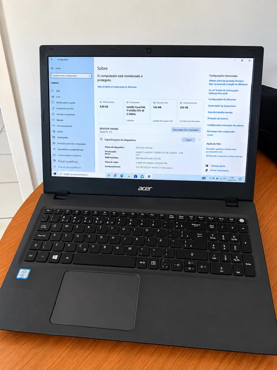 Notebook Acer Aspire E5-574 | Intel Core i7 | 8GB | 224GB - Foto 3