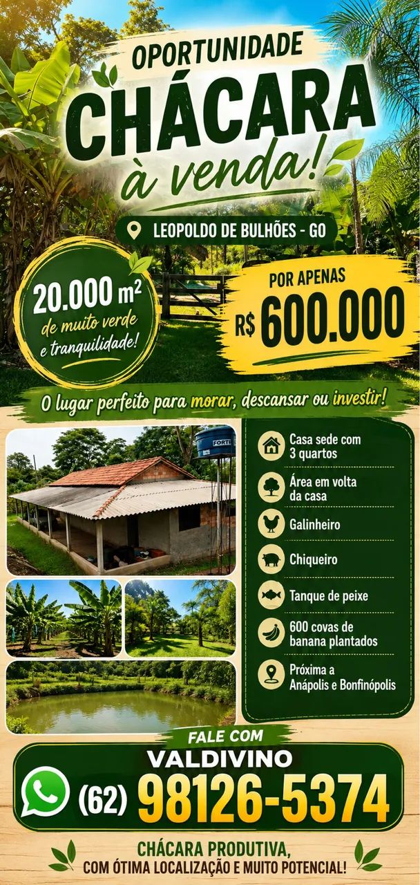 Chácara em Leopoldo de Bulhões  - Foto 3