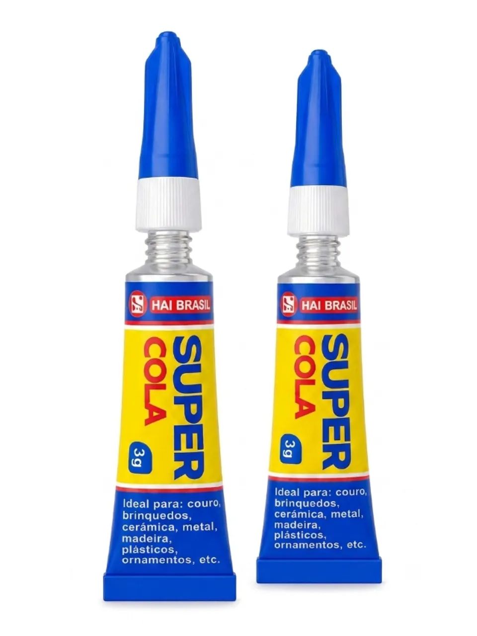 Super Cola Instantânea 3g HAI BRASIL - Kit com 2 Unidades