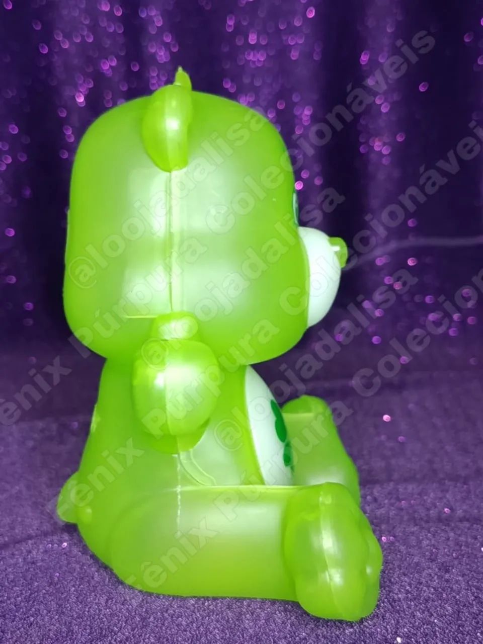 Luminária Ursinhos Carinhosos Giraffas Verde Boa Sorte Trevo De Quatro Folhas Original Lac - Foto 3