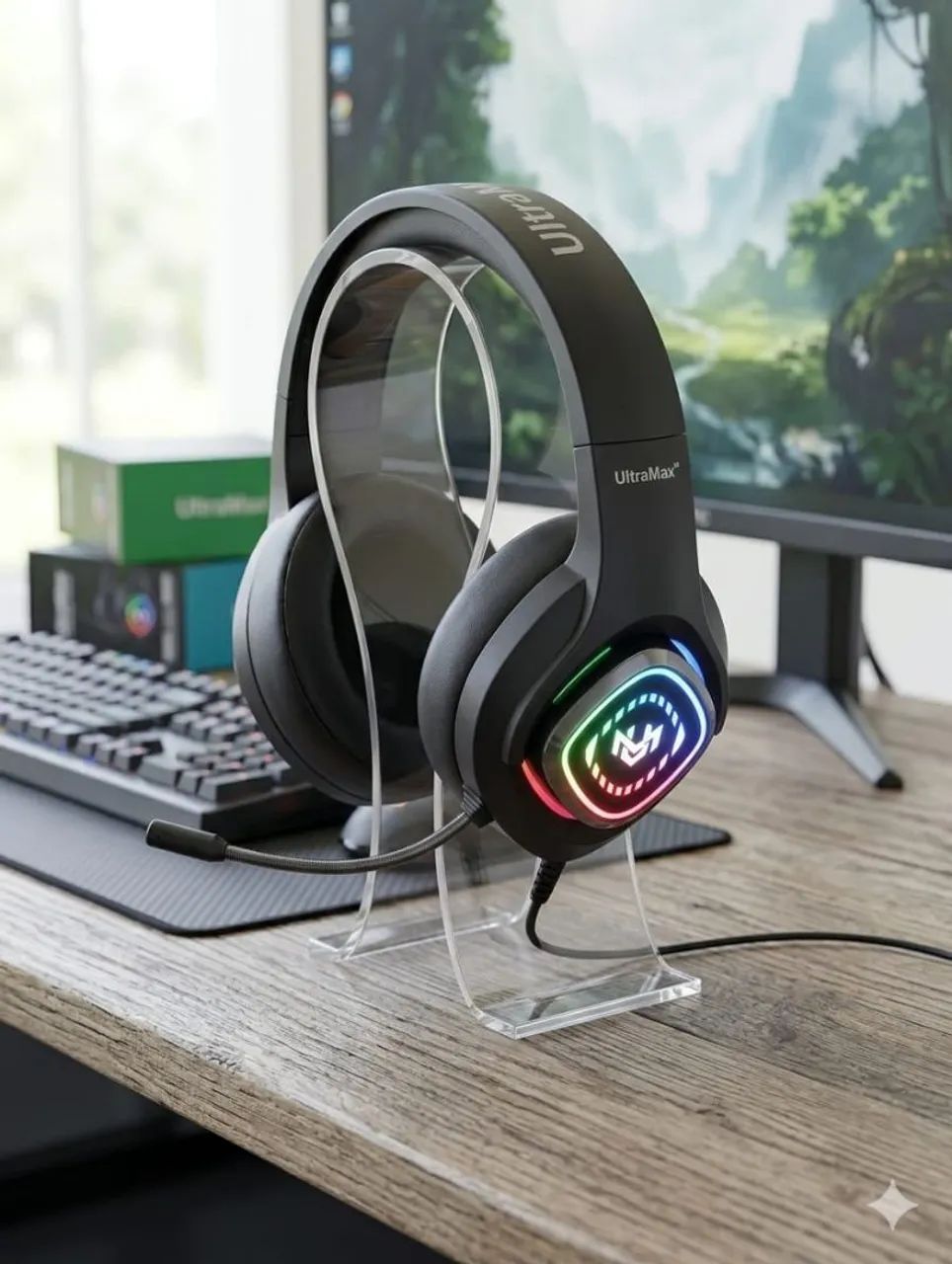 Headset gamer para vídeo gamer 