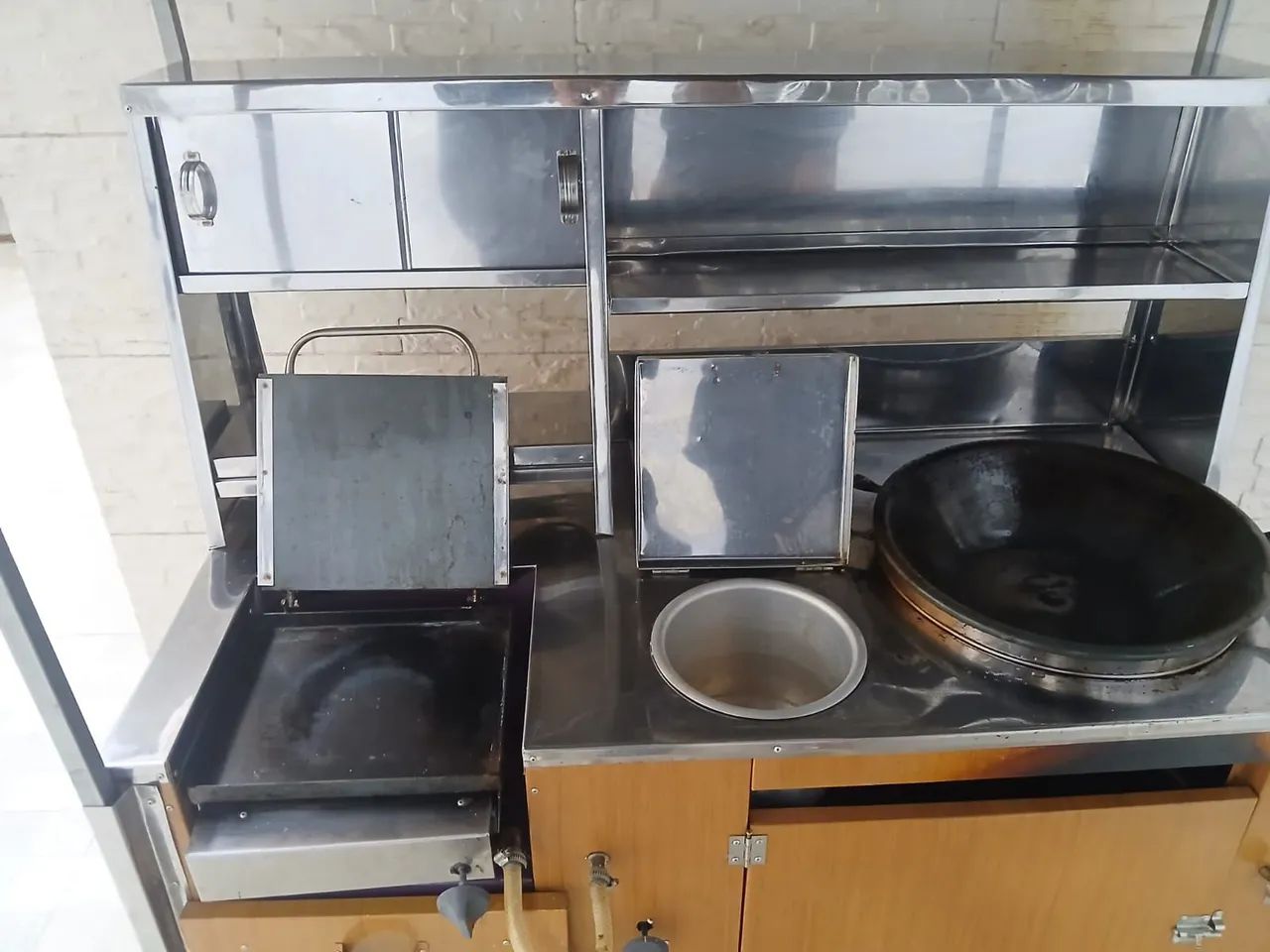 Carrinho de Lanches/ Hot dogs/  Inox - Pouco Usado - Completo - Foto 3