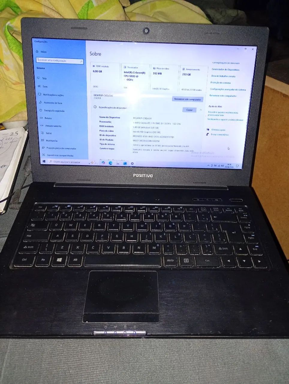 Notebook Positivo Unique