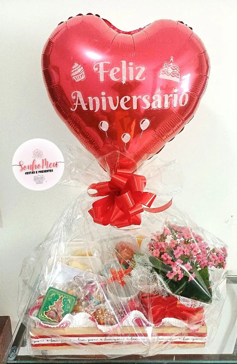 Cesta café,  flores e Coração! R$169,90 - Foto 3