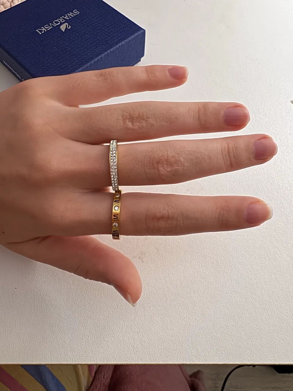 Anéis banhadas a ouro e com zircônia  - Foto 3