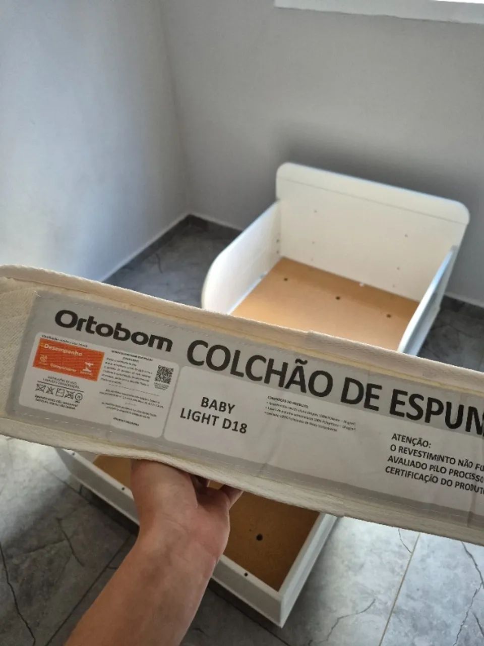 Mini cama + colchão Ortobom  - Foto 4