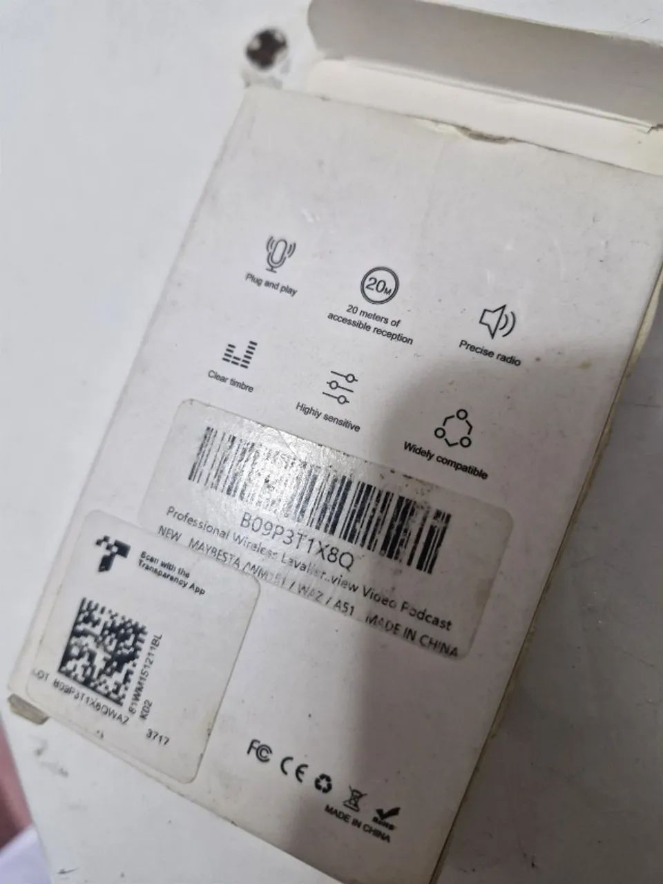 Microfone de Lapela Sem Fio para iPhone Lightning - Na Caixa - Foto 3