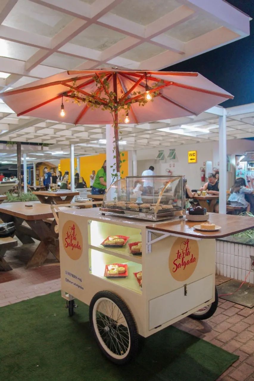 Carrinho de lanche para tortas