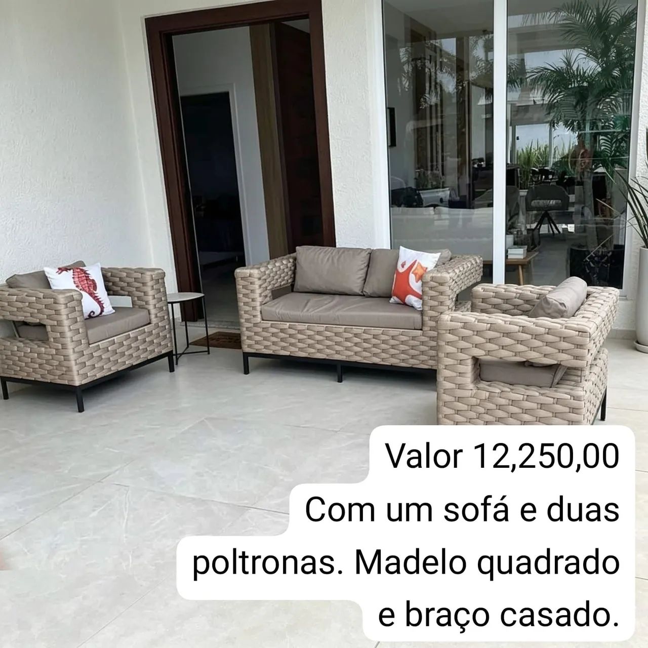 Conjunto de sofá em corda náutica  - Foto 2