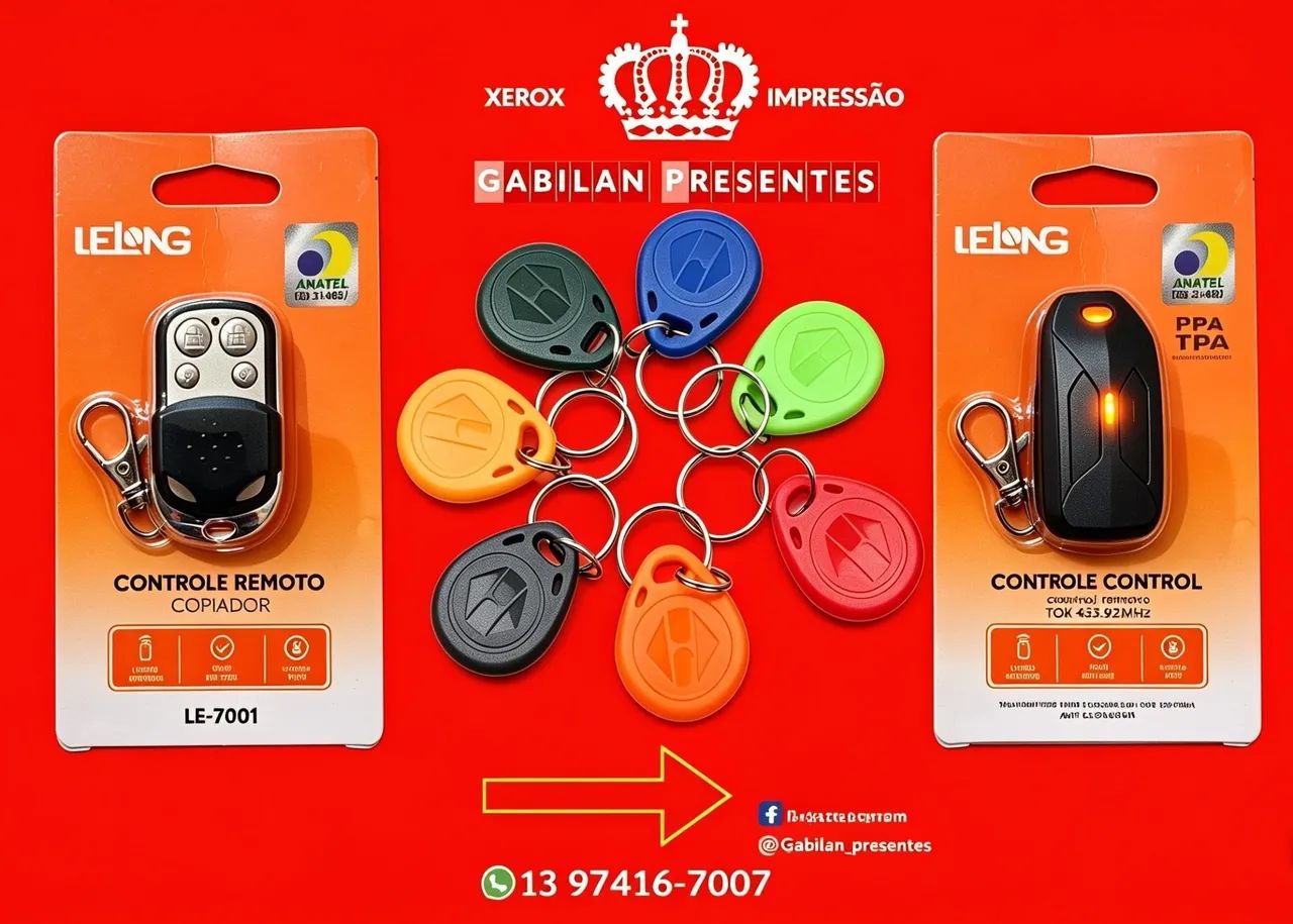 Tags de acesso e controles para portão 