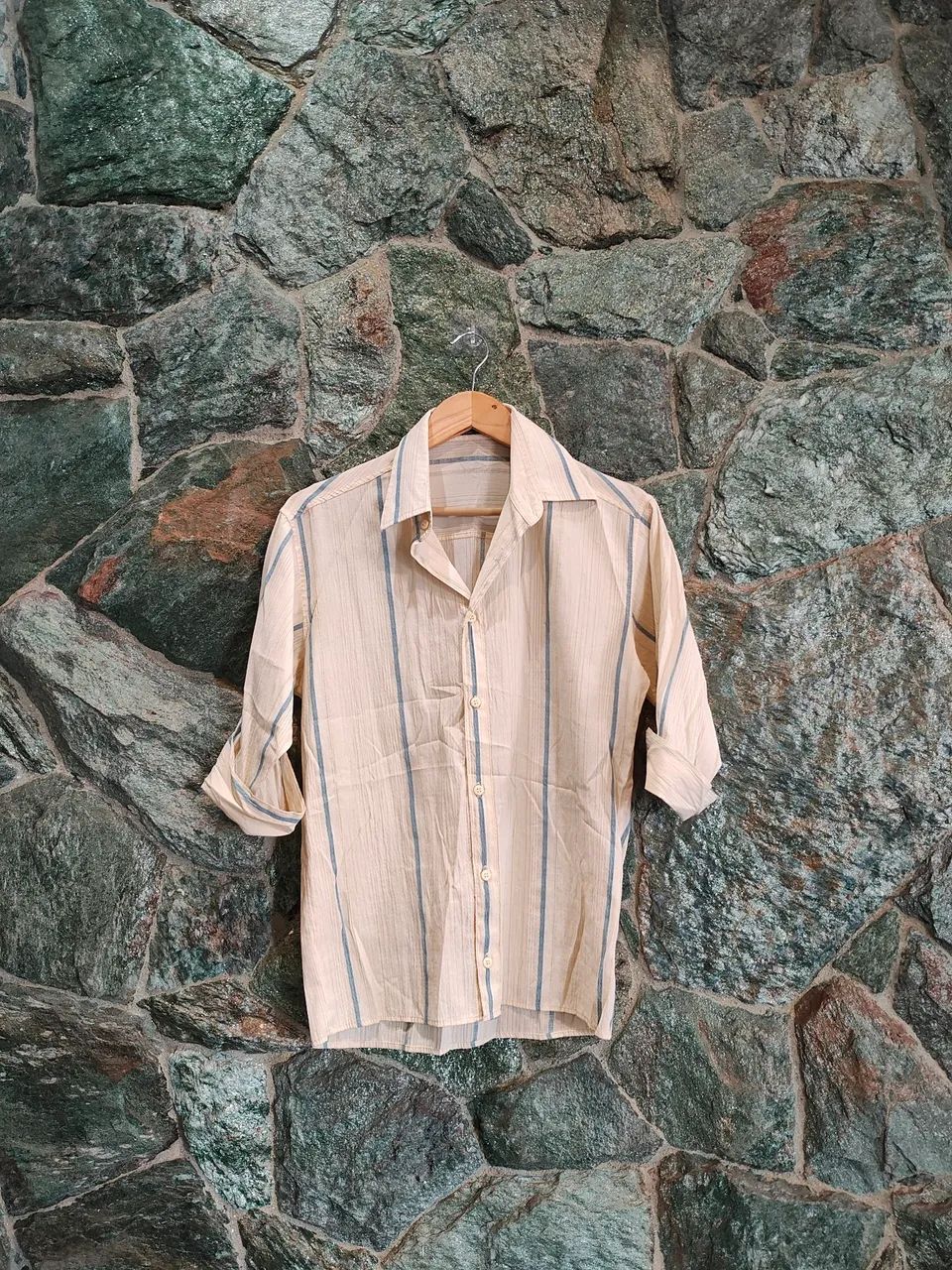 Camiseta listrada bege p