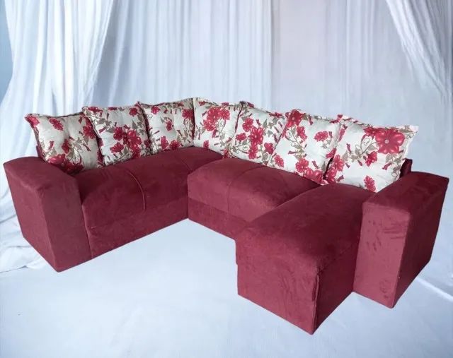 sofa canto com cheise florido - Foto 2