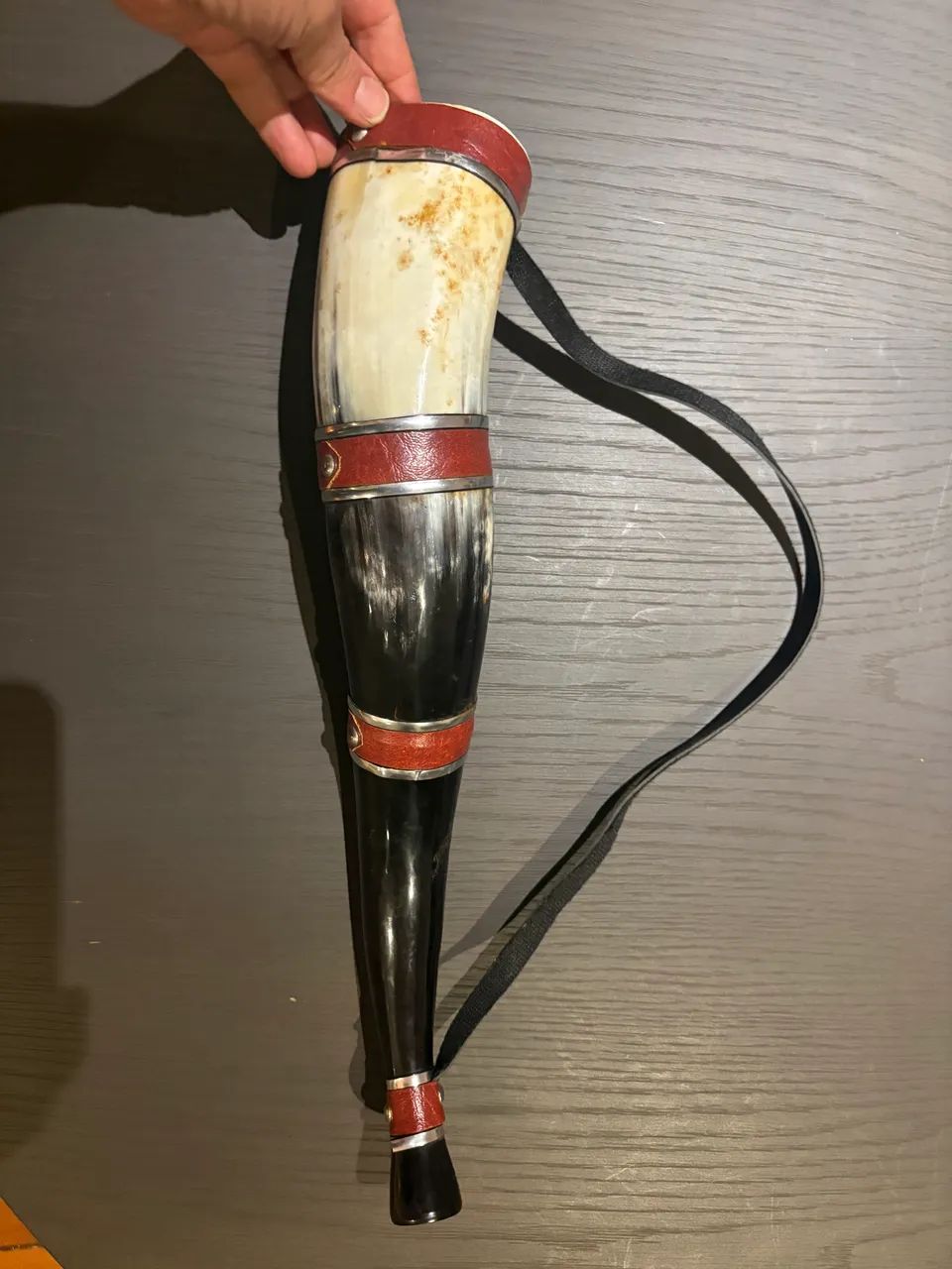 Berrante de chifre de boi 43cm comprimento usado - Foto 3