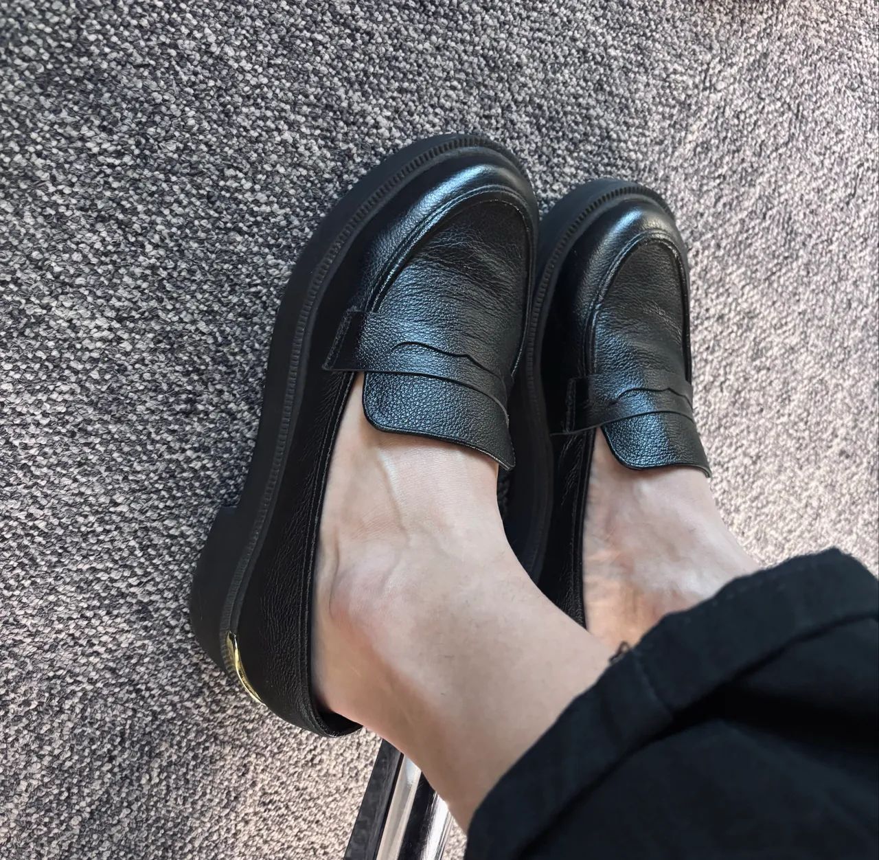 Mocassim preto couro  - Foto 2