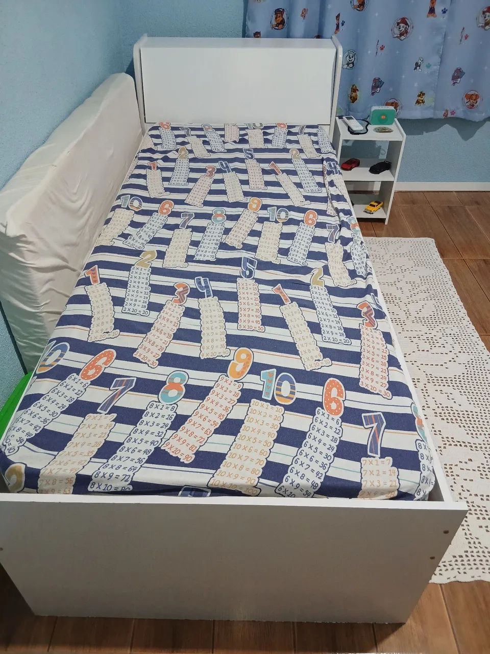 Cama bau solteiro com colchao