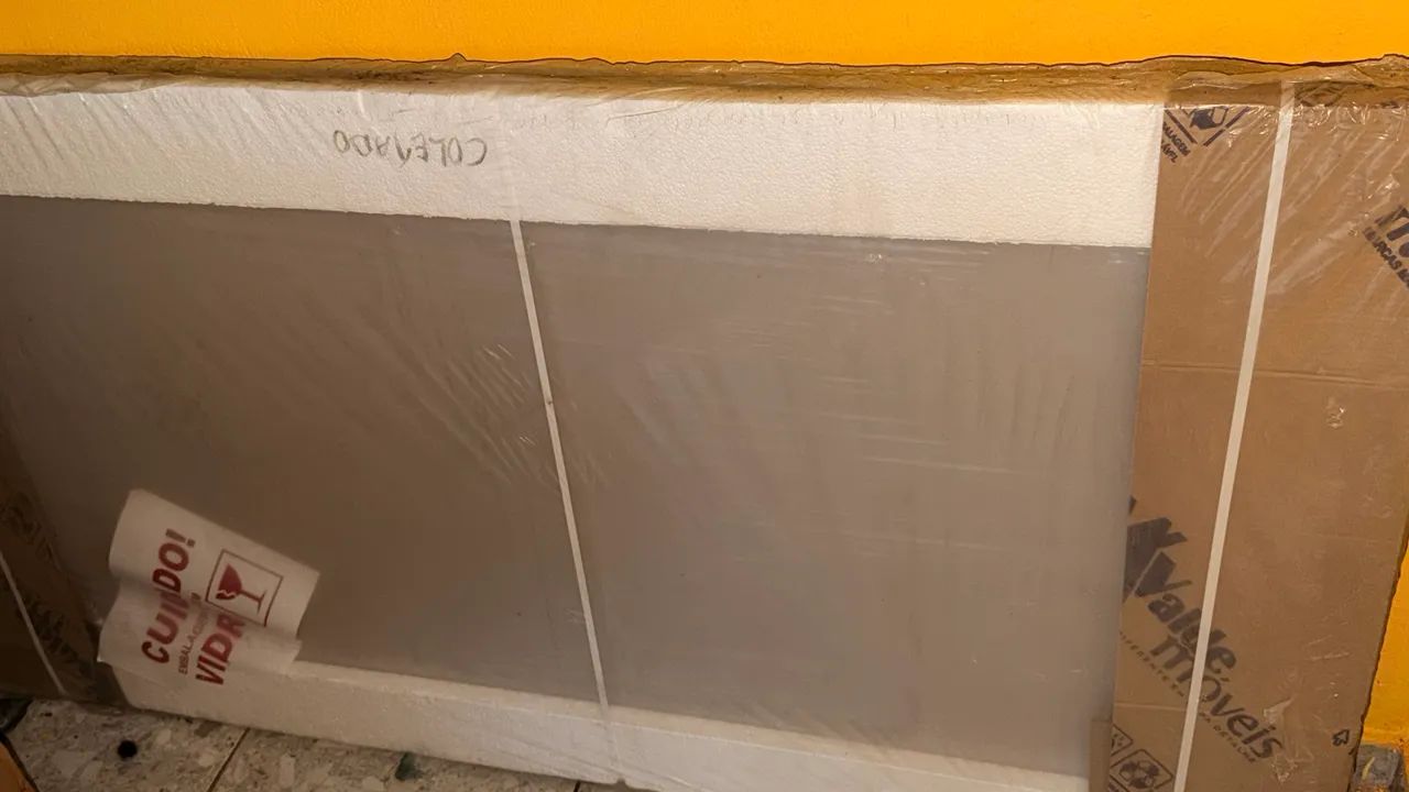 Mesa com 6 cadeiras cinzas na caixa - Foto 2