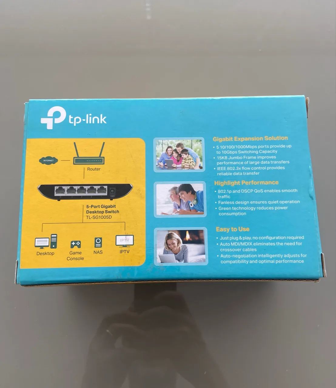 Switch de Mesa Gigabit TP-LINK TL-SG1005D 10/100/1000Mbps 5 Portas  - Foto 4