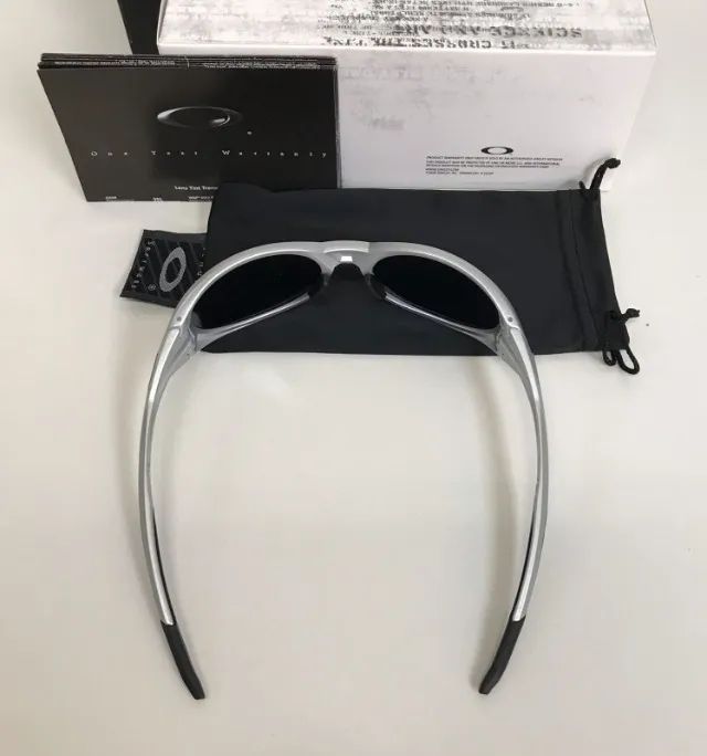 óculos de sol oakley eye jacket silver shark - Foto 4