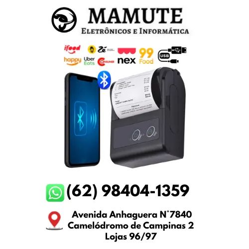 Mini Impressora Térmica Portátil Bluetooth 58mm Delivery Recibo