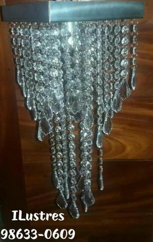 Lustre teto base inox 20x20x40 / NOVO