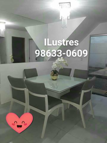 Lustre teto base inox 20x20x40 / NOVO - Foto 4
