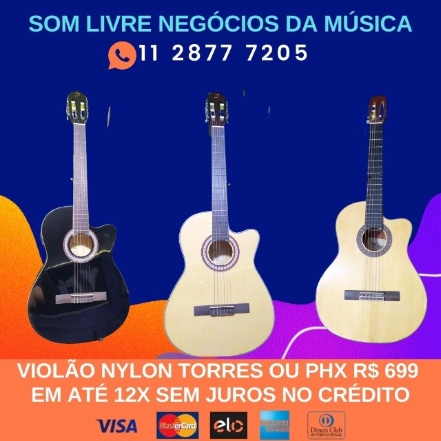 Violões Aço ou Nylon - Elétrico e Acústico em 12x sem juros! - Foto 3