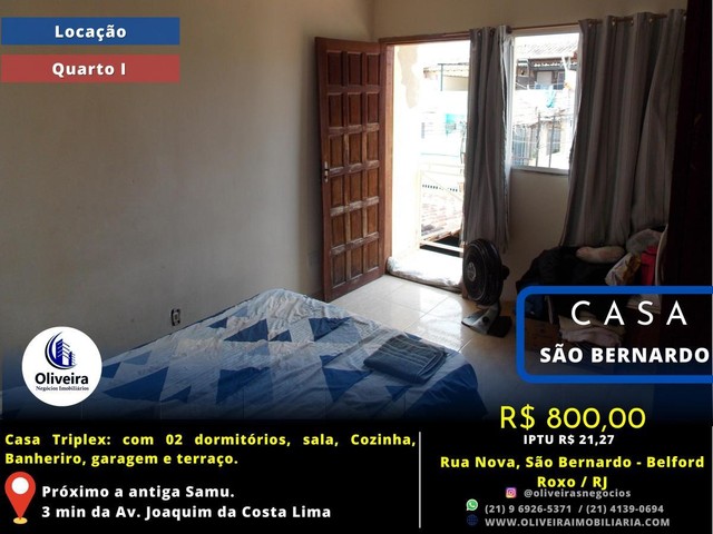 Triplex para Locação em Belford Roxo, São Bernardo, 2 dormitórios, 1 banheiro, 1 vaga - Foto 10