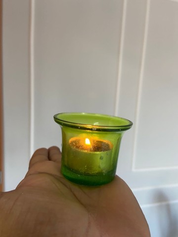Conjunto de vela decorativa - verde - Foto 5