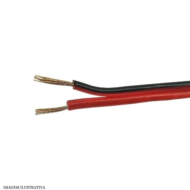 Fio Paralelo bicolor 2x0,75 ou 2x1,00 rolo para som Distribuidor (Jk eletrônicos)