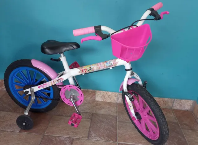 Bicicleta Infantil com Rodinhas - Aro 16 - Princesas Disney - Nathor