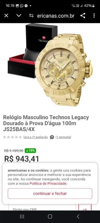 Relogio Technos Legacy gigante 10 ATM  - Foto 5