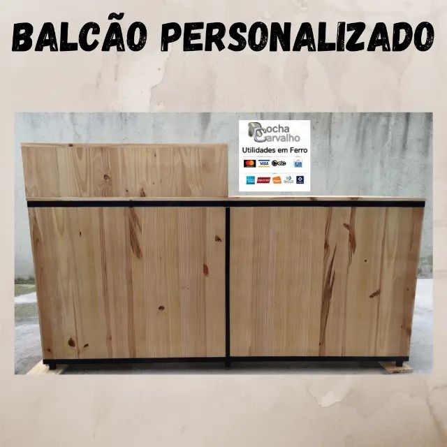 Balcão Industrial para Loja / Recepção. Sob Encomenda. Orçamos sob medida. - Foto 2
