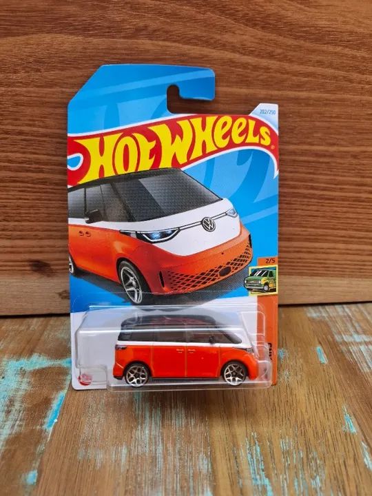 Kombi van elétrica hot wheels Vermelha