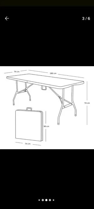 Mesa dobravel 1.80 - Foto 3