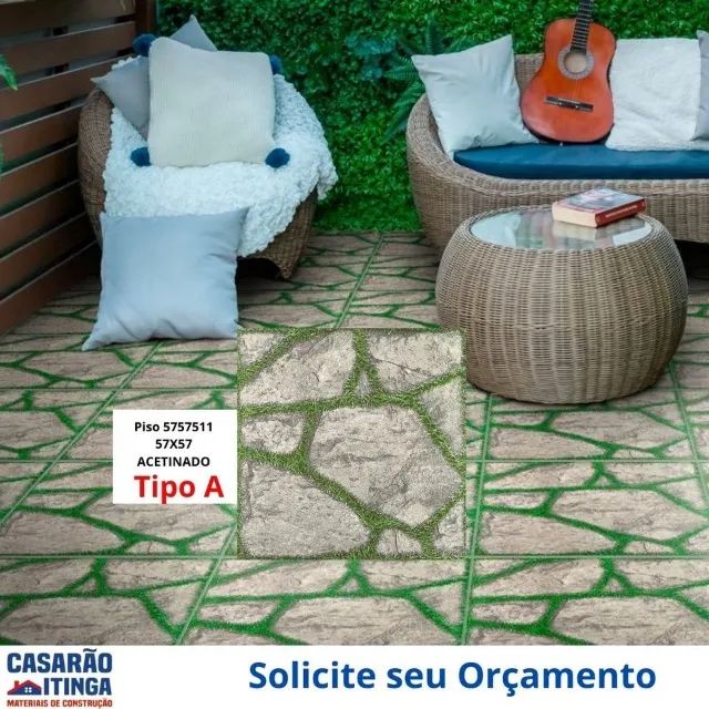 Piso Acetinado 5757511 RochaForte 57x57 Tipo A!! 