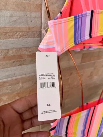 biquíni infantil estampado, tamanho 7/8 anos. - Foto 4