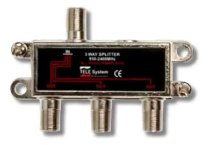 Kit 2 Peças Divisor De Alta Baixa Frequencia 1x3 5-2500 Mhz - Foto 2