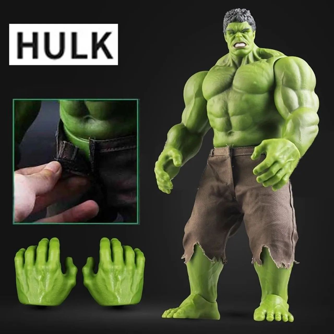 Boneca Hulk importado 42cm punho extra - Foto 5