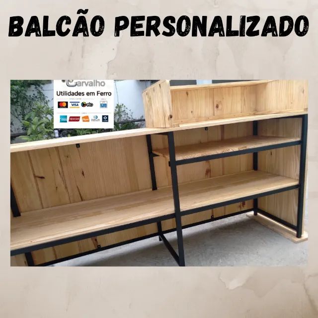 Balcão Industrial para Loja / Recepção. Sob Encomenda. Orçamos sob medida. - Foto 3