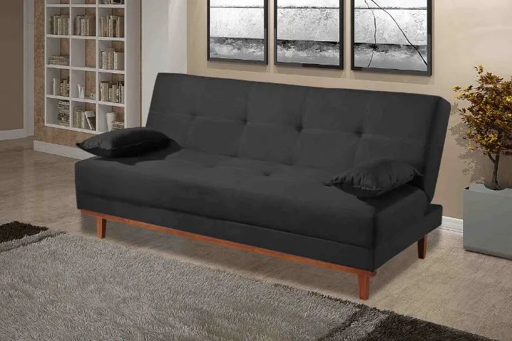 Sofá Cama Madrid  1,80m  2  Molas Bonnel   Pronta Entrega! - Foto 5