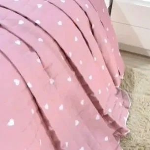 Kit Coordenado Coração 07 Peças Queen - Foto 5