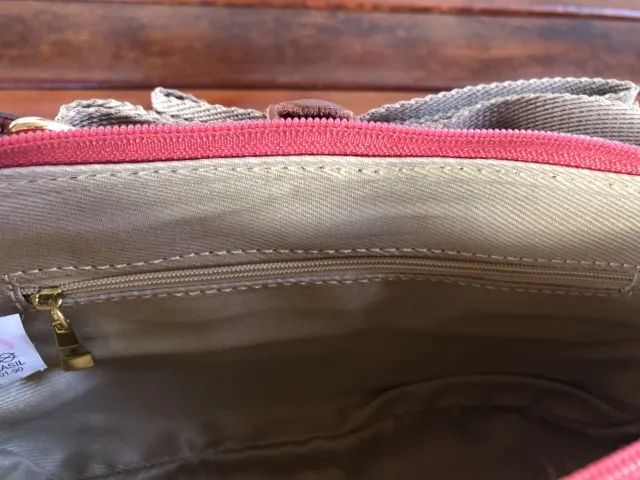 Bolsa Classe Couro Feminina Rosa Chiclete - Foto 3