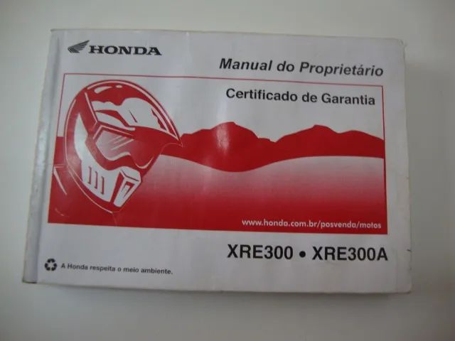 Manual do Proprietário Honda XRE 300 E ano 2010 ,