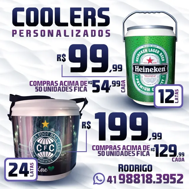 Cooler Térmico Personalizado (12 e 24 Latas) (Sob Encomenda)