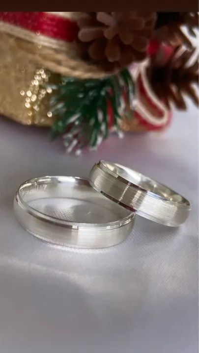 Aliança de prata 950 - Foto 5