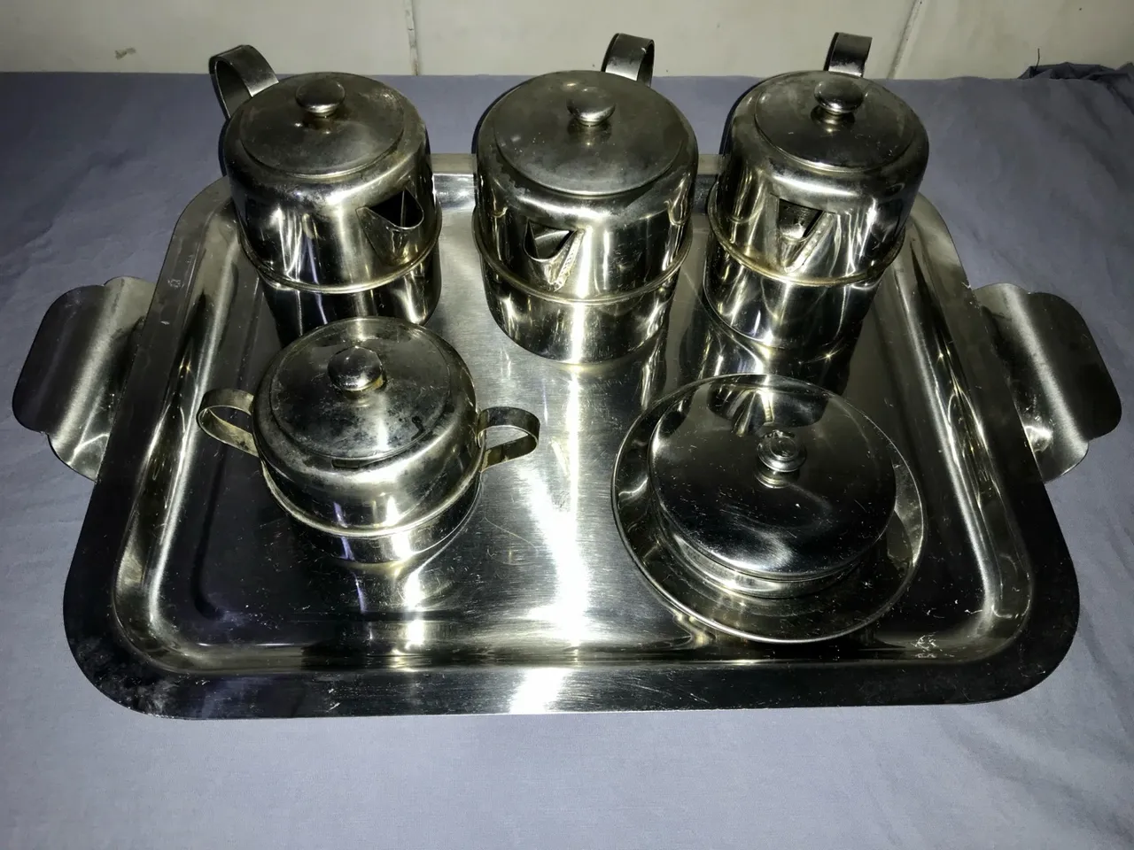 Jogo para chá aço inox preço por tudo