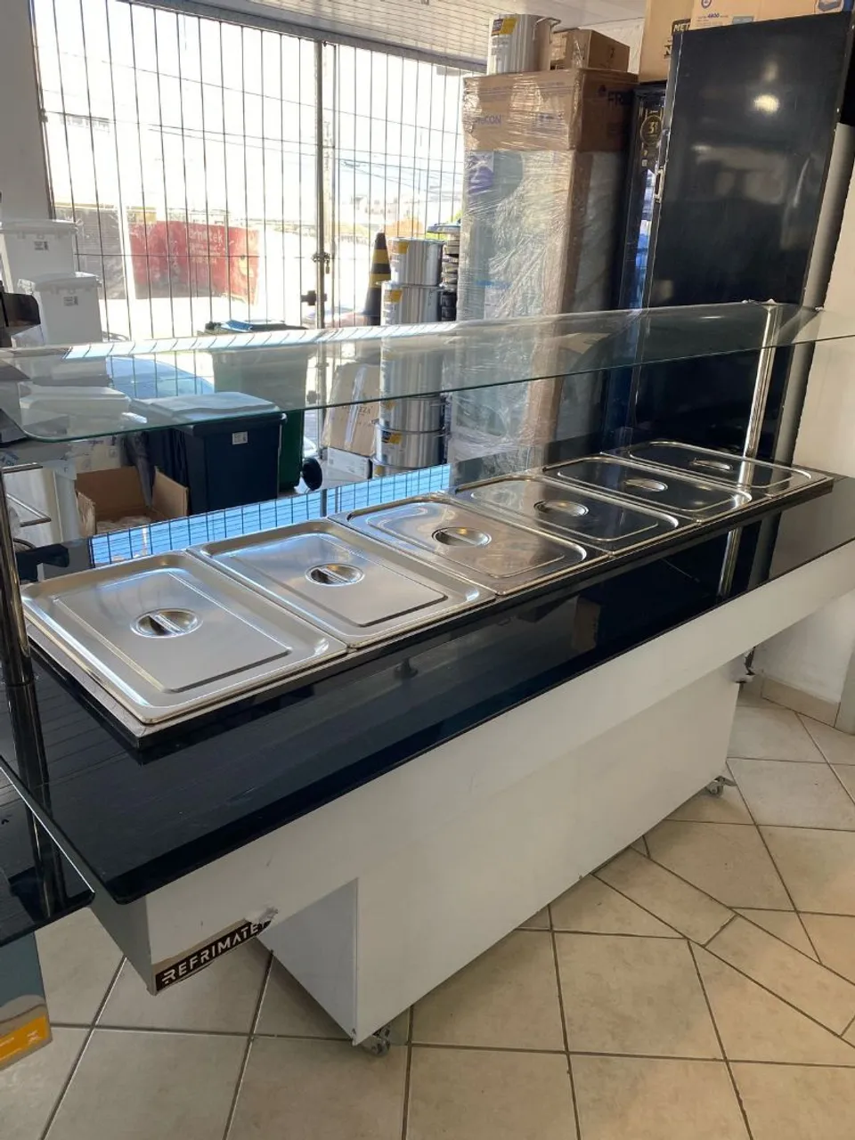 NZ. Buffet AQUECIDO 12 cubas+tampas inox REFRIMATE