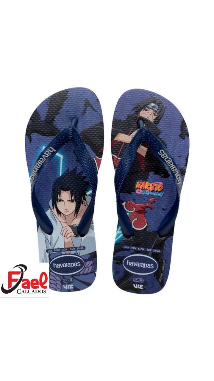 Chinelo Havaianas Naruto Sasuke e Itachi