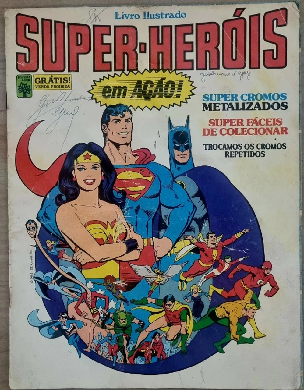 Álbum - Super-Heróis em Ação - 1984 - Ed.Abril - Incompleto